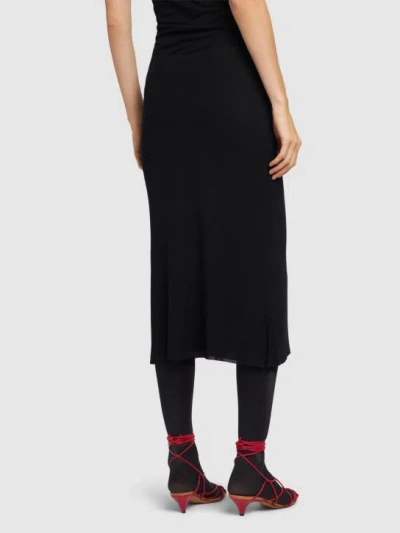 Khaite Leema Viscose Midi Skirt