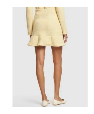 Self-portrait Self Portrait "knitted Mini Skirt With Jewel Buttons In Yellow