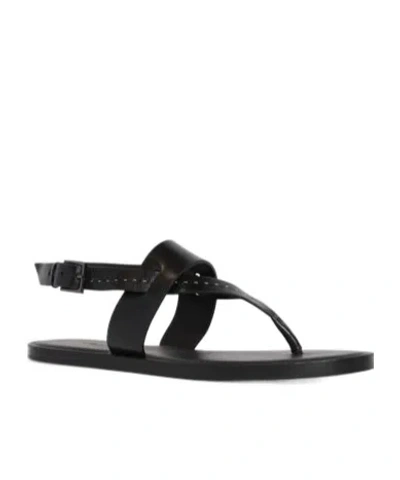 Max Mara 10mm Leather Thong Flat Shoes