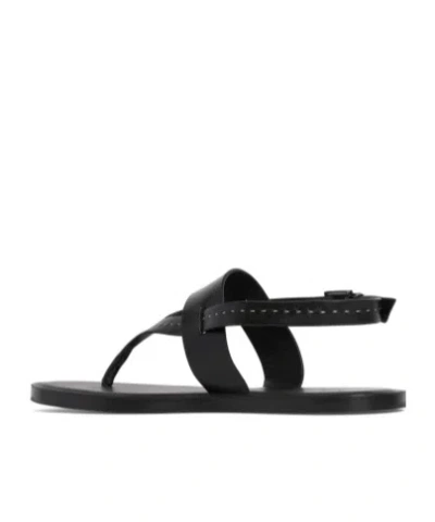 Max Mara 10mm Leather Thong Flat Shoes