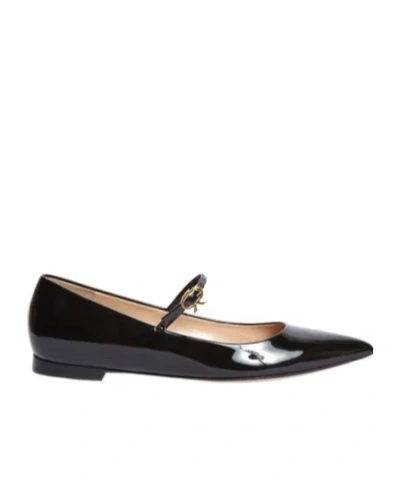 Shop Gianvito Rossi Ribbon Mary Jane Flats