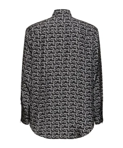Burberry Long Sleeve Shirt With All-over Monogram Print