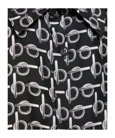 Burberry Long Sleeve Shirt With All-over Monogram Print