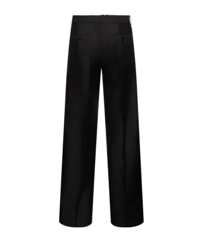 Burberry Wool-blend Tailored Trousers In Black