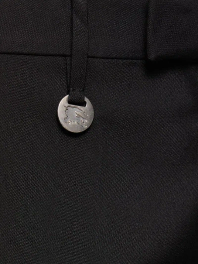 Burberry Wool-blend Tailored Trousers In Black