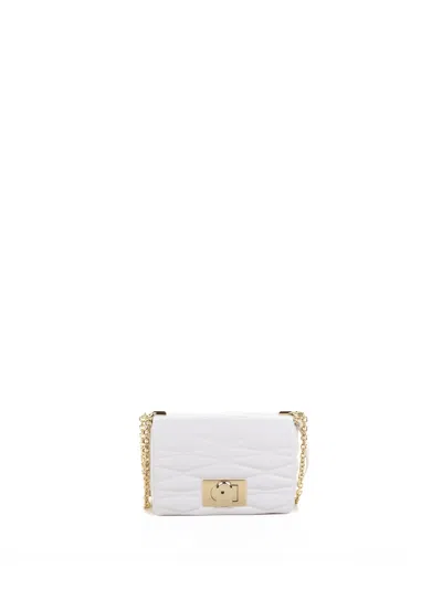Furla S 1927 Shoulder Bag In White Leather