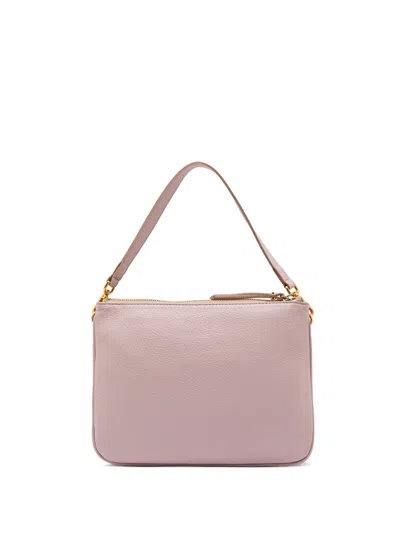 Gianni Chiarini Pink Frida Shoulder Bag In Matte Leather
