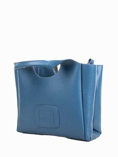 Hogan Medium H-bag Shopping Bag In Hammered Leather