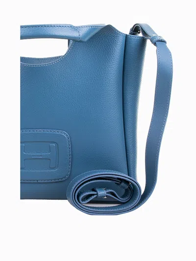Hogan Medium H-bag Shopping Bag In Hammered Leather