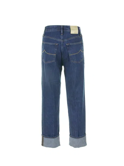 Jacob Cohen High Waist Boyfriend Jeans With Cuff