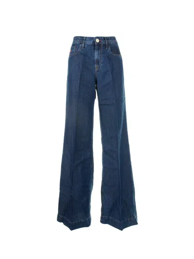 Jacob Cohen Wide Leg Jeans In Dark Denim