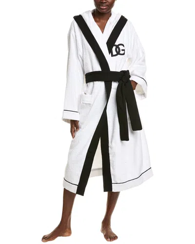 Dolce & Gabbana Dg Logo Hooded Bathrobe