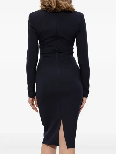Victoria Beckham Long-sleeve Fitted T-shirt Dress