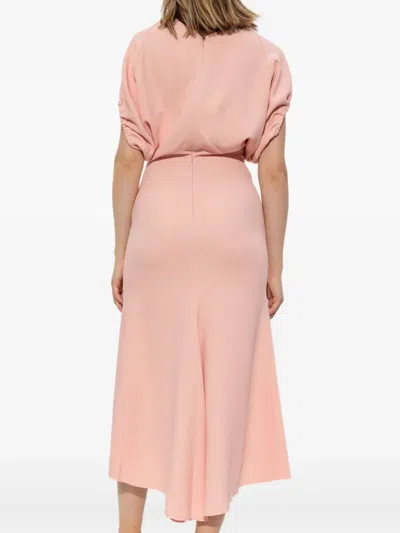 Victoria Beckham Puff-sleeved Midi Dress