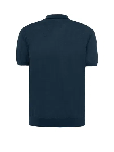 Malo Polo With Short Sleeves In Blue