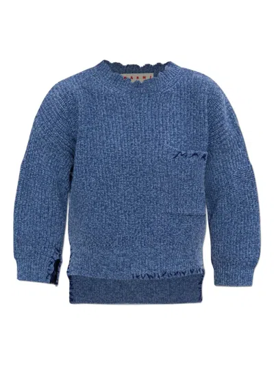 Marni Logo Embroidered Knitted Jumper