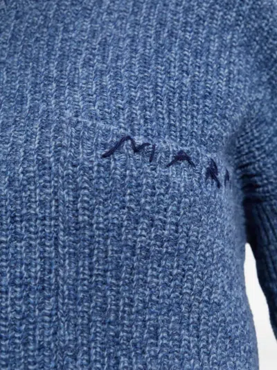 Marni Logo Embroidered Knitted Jumper