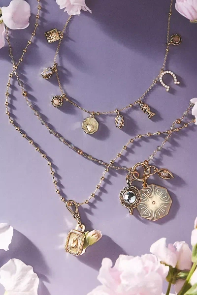By Anthropologie Shades Of Sea Layered Necklaces: Delicate Charm Edition