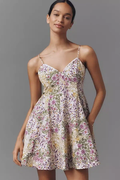 Maeve Lace-trim Sweetheart Mini Dress