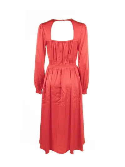 Michael Kors Open-back Satin Midi Dress