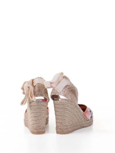 Missoni Espadrilles In Chevron Fabric With Wedge And Ankle Laces
