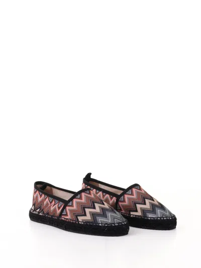 Missoni Espadrillas Slip On In Tessuto Chevron