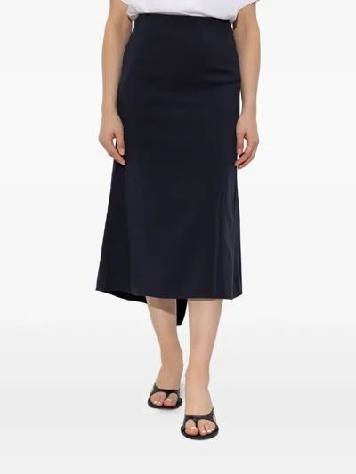 Victoria Beckham Asymmetric-hem Midi Skirt