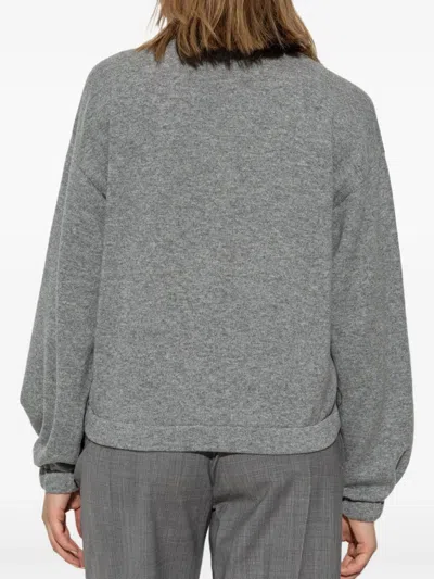 Fabiana Filippi Long-sleeved Sweater In Gray