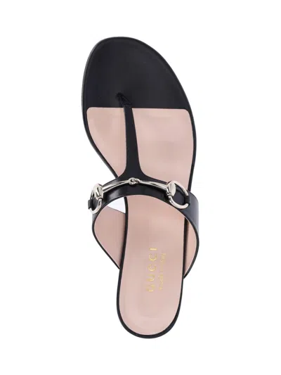 Gucci Women's Flip-flops With Leather Clamp Sandal