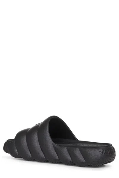 Moncler Quilted Rubber Sole Open Toe Slides