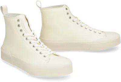 Jil Sander Leather High-top Sneakers For Women
