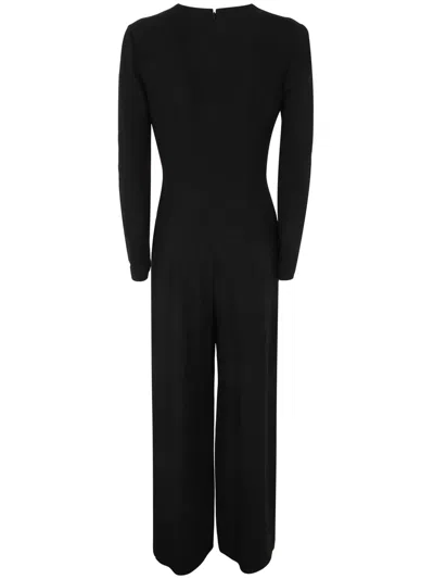 Alberta Ferretti Alberta Ferreti Black Acetate Blend Jumpsuit
