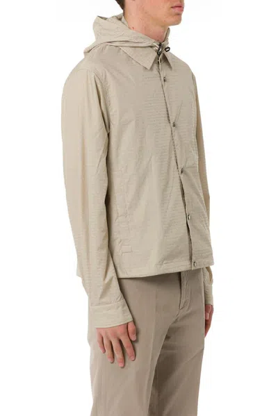 Emporio Armani Nylon Jacket With Adjustable Hem And Detachable Hood
