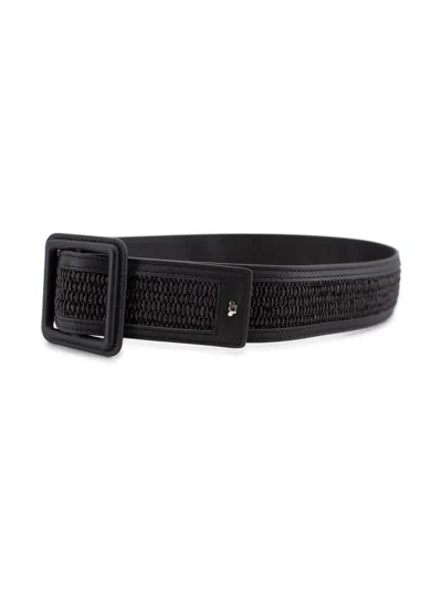 Weekend Max Mara Adjustable Square Buckle Woven Texture Metal Detail