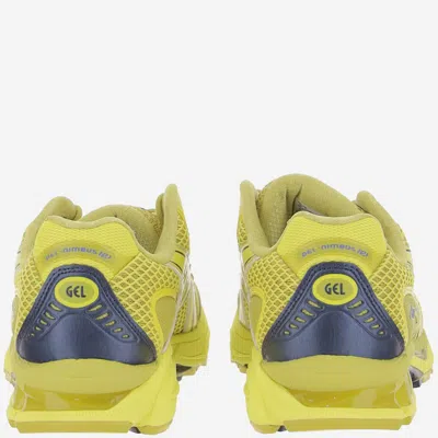 Asics Mesh Rubber Sole Sneakers With Branded Heel