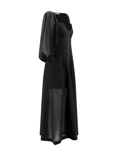 Philosophy Di Lorenzo Serafini Midi Dress With Sweetheart Neckline