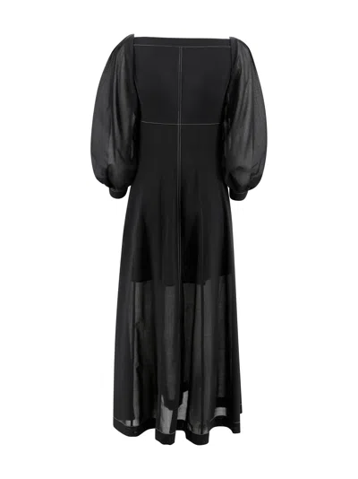 Philosophy Di Lorenzo Serafini Midi Dress With Sweetheart Neckline