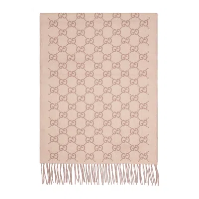 Gucci Cashmere Blend Scarf With Delicate Fringes