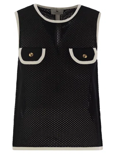 Elisabetta Franchi Sleeveless Mesh Top
