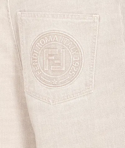 Shop Fendi Roma Denim Pants