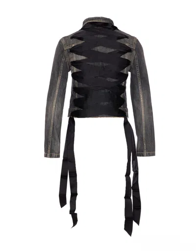 Balenciaga Lace-up Denim Jacket