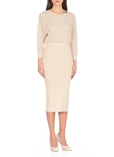 Elisabetta Franchi Dress In Lurex Viscose Fabric
