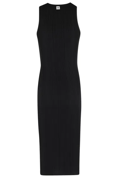 Elisabetta Franchi Dress In Knit Fabric With Crossover Laces