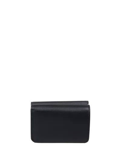 Balenciaga Mini Leather Cash 2.0 Trifold Wallet In Black