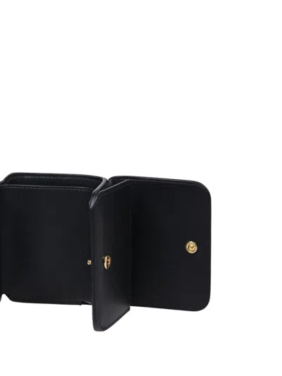 Balenciaga Mini Leather Cash 2.0 Trifold Wallet In Black