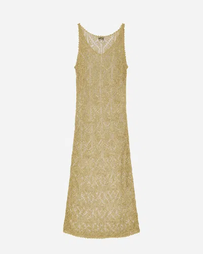 Ganni Metallic Strap Dress