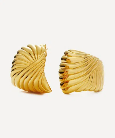 Missoma 18ct Gold-plated Ripple Oversized Stud Earrings