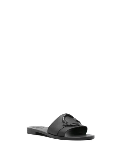 Moncler Mon Slides In Black