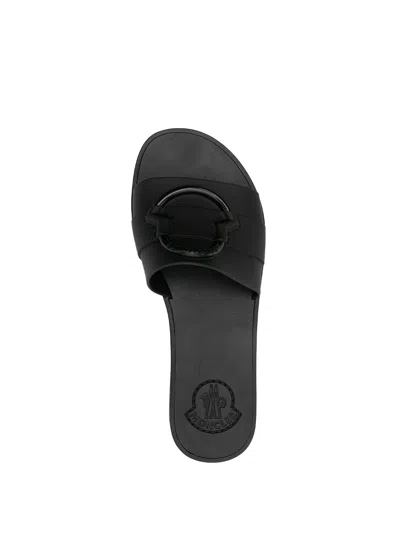 Moncler Mon Slides In Black
