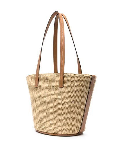 Moncler Beige Small Hubba Raffia Tote Bag